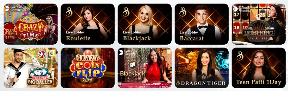 Jeux de casino en direct Kings Chance Casino