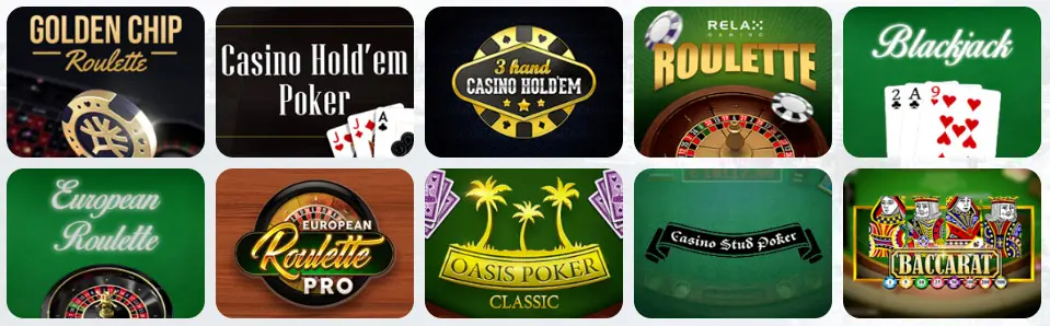 Jeux de table au Kings Chance Casino