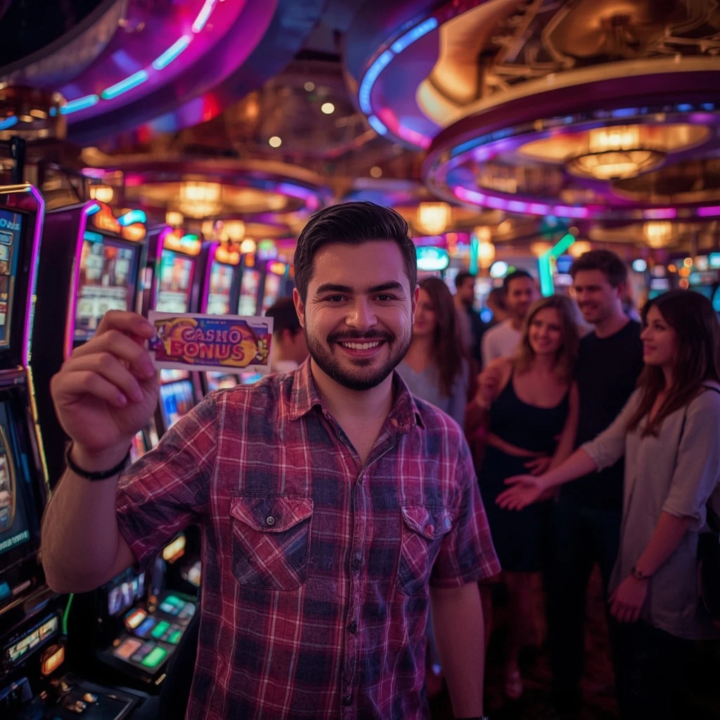 une personne avec un bonus du casino Kings Chance Casino