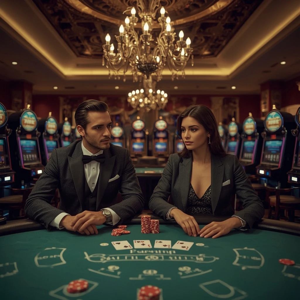 Deux joueurs de poker dans un Kings Chance Casino